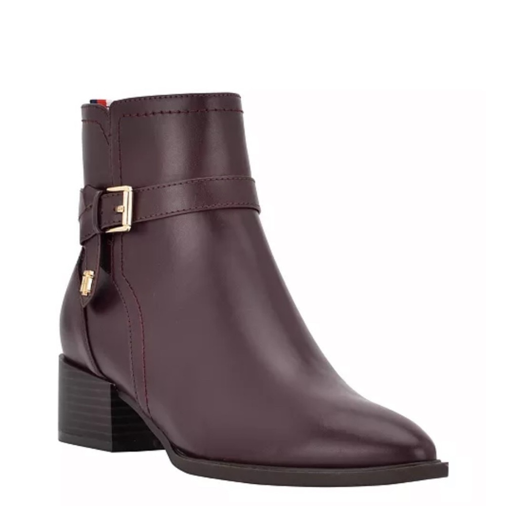 TOMMY HILFIGER JIMINA CHELSEA ANKLE BOOTIES SIZE 9M BROWN